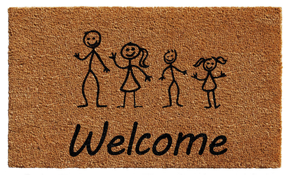 Stick Family Doormat, 24"x36"