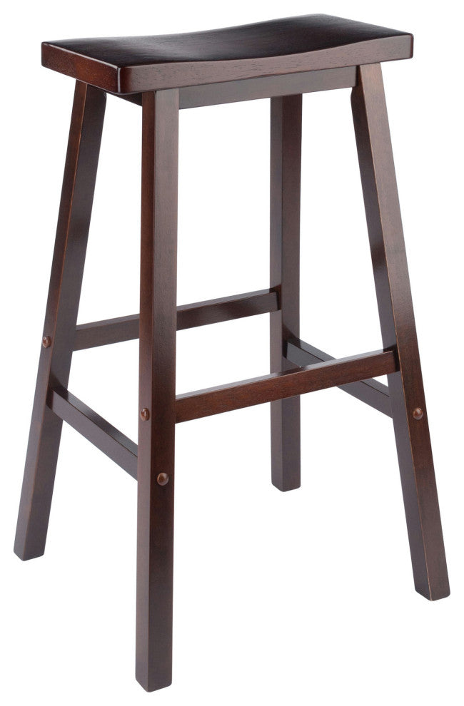 Satori Saddle Seat Bar Stool, Walnut