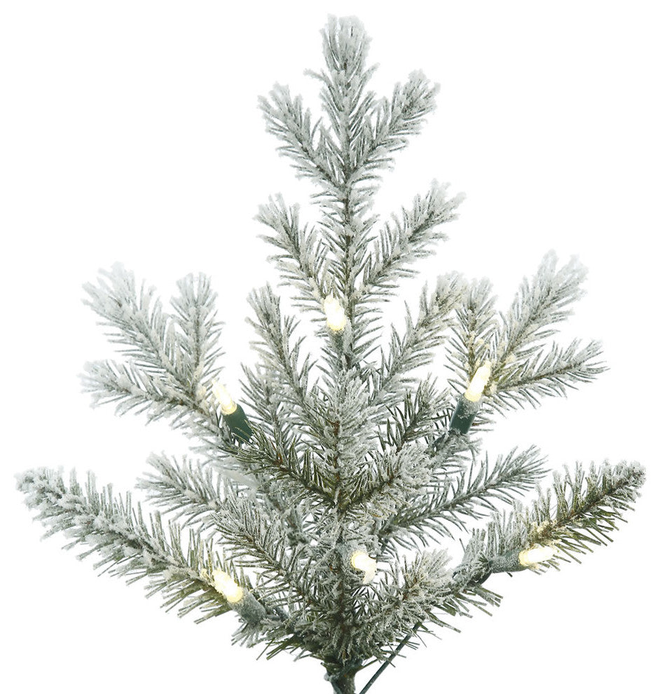 Vickerman G160876Led 7.5' Frosted Eastern Christmas Tree, Warm White Lights