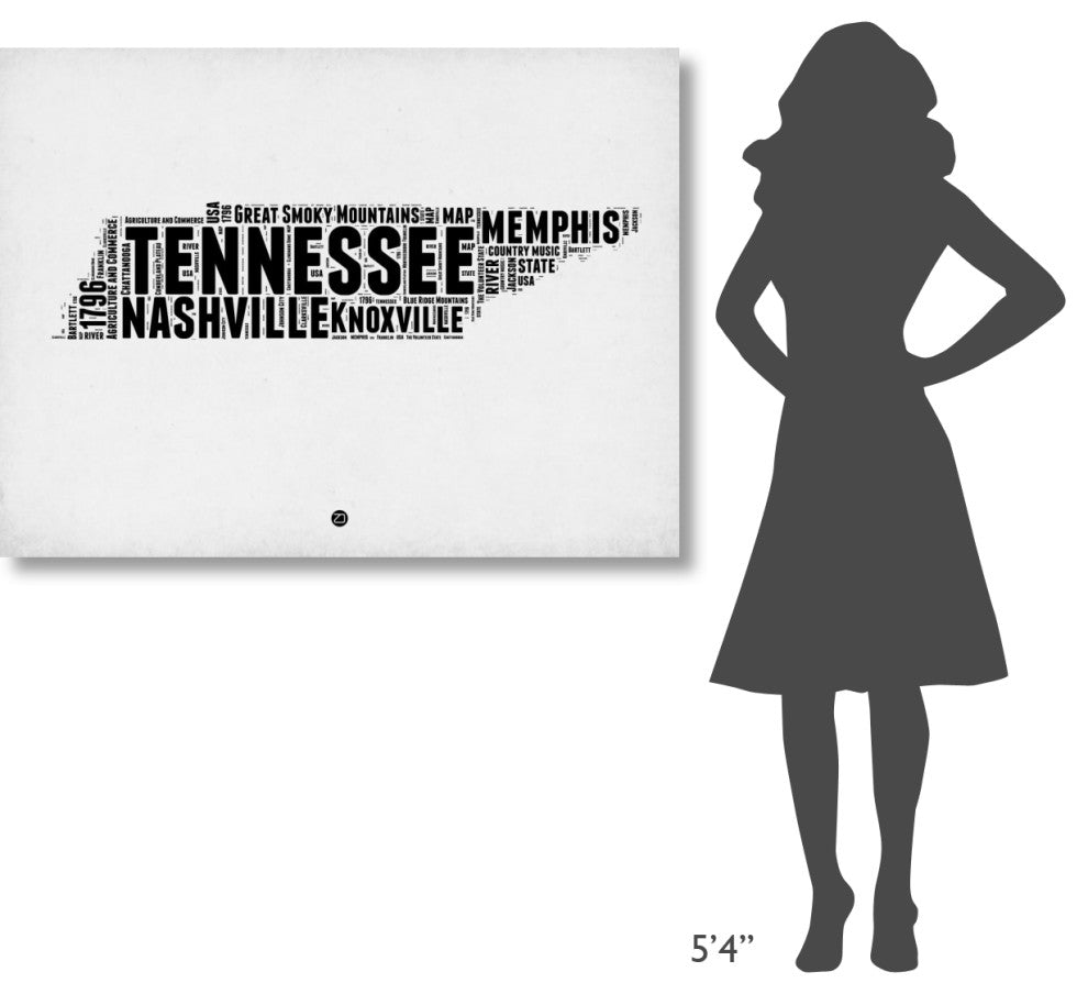 "Tennessee Word Cloud 2" Fine Art Print
