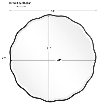 Uttermost Aneta Black Round Mirror