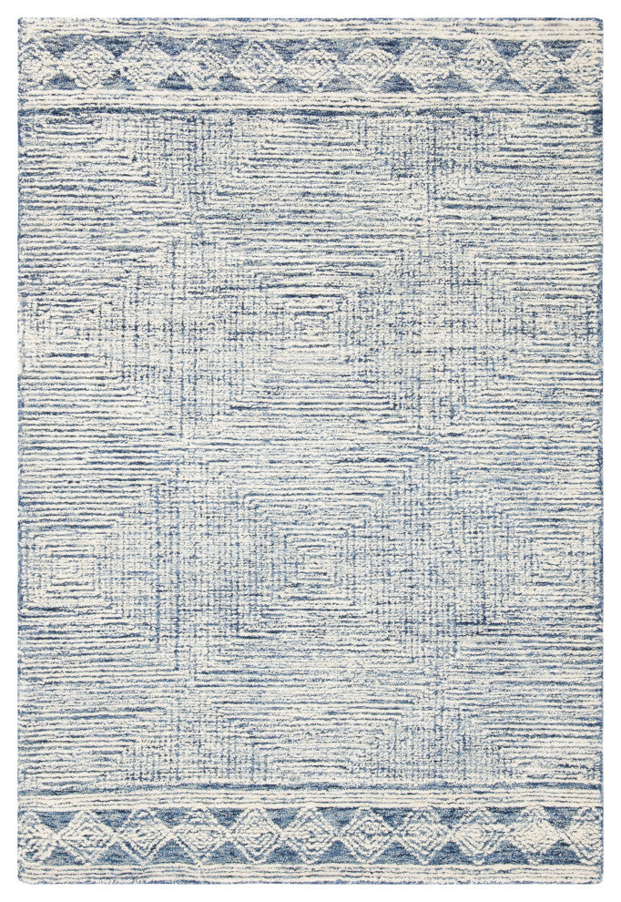 Safavieh Couture Abstract Collection, ABT349 Rug, Ivory/Navy, 3'x5'