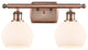 Innovations 516-2W-AC-G121-6-LED 2 Light Bath Vanity Light, Antique Copper