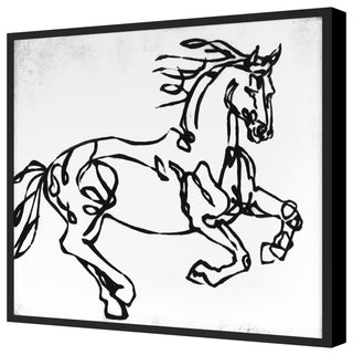 Line Equine 1 Fine Art Print, Black, 20"x20"