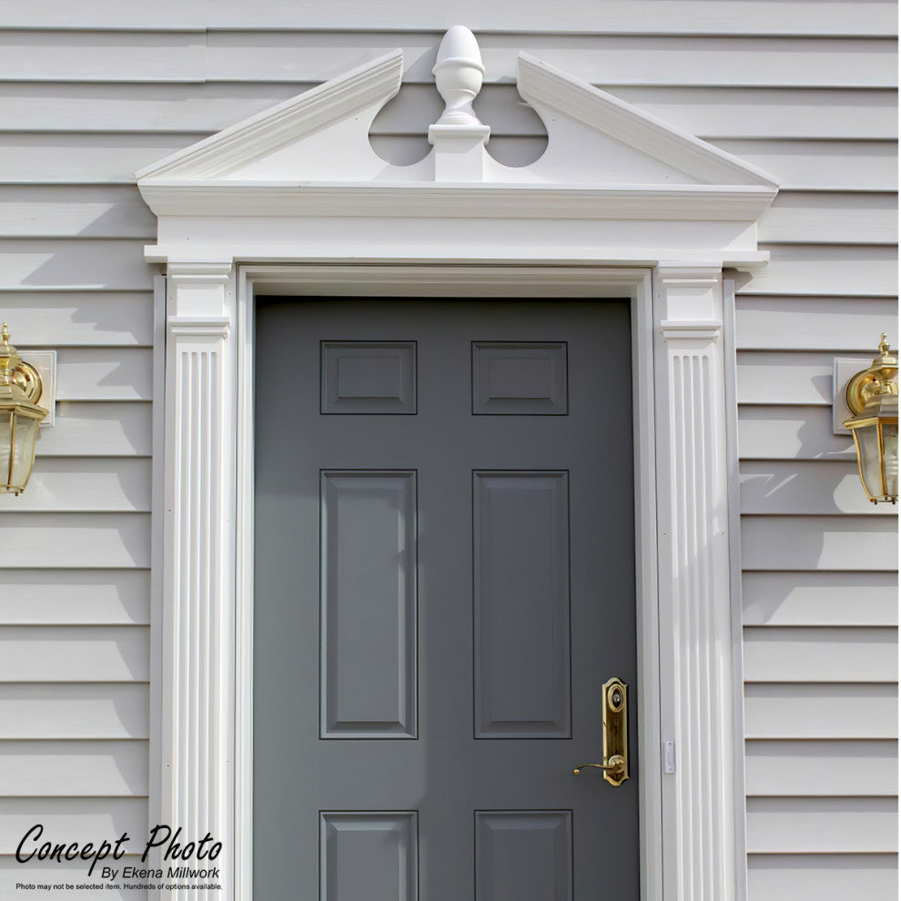 Peaked Cap Sunburst Architectural Grade PVC Pediment