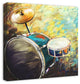 Painted Drum Set 20"x20" Print on Canvas