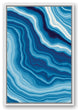 Approach and Echo Geode Abstract 30x40 White Floating Framed Canvas