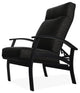 Belle Isle Cushion Outdoor Adjustable Back Chair, Hither Char/Black