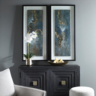 Uttermost Glimmering Agate Abstract prints, 2-Piece Set