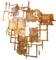 Modern Abstract Squares Gold Silver Wall Art, Contemporary Metal