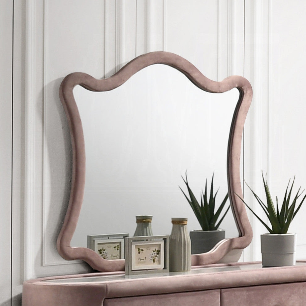 Salonia Mirror, Pink Velvet