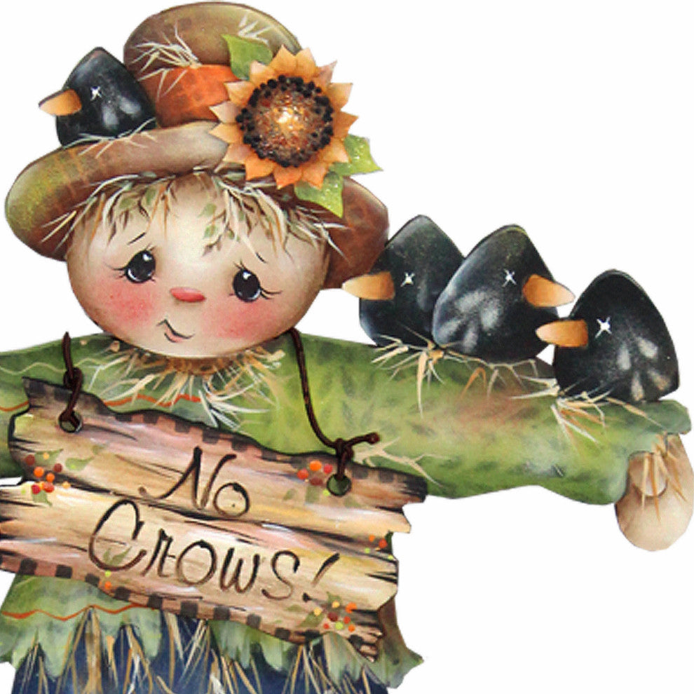 No Crows Scarecrow Door Hanger