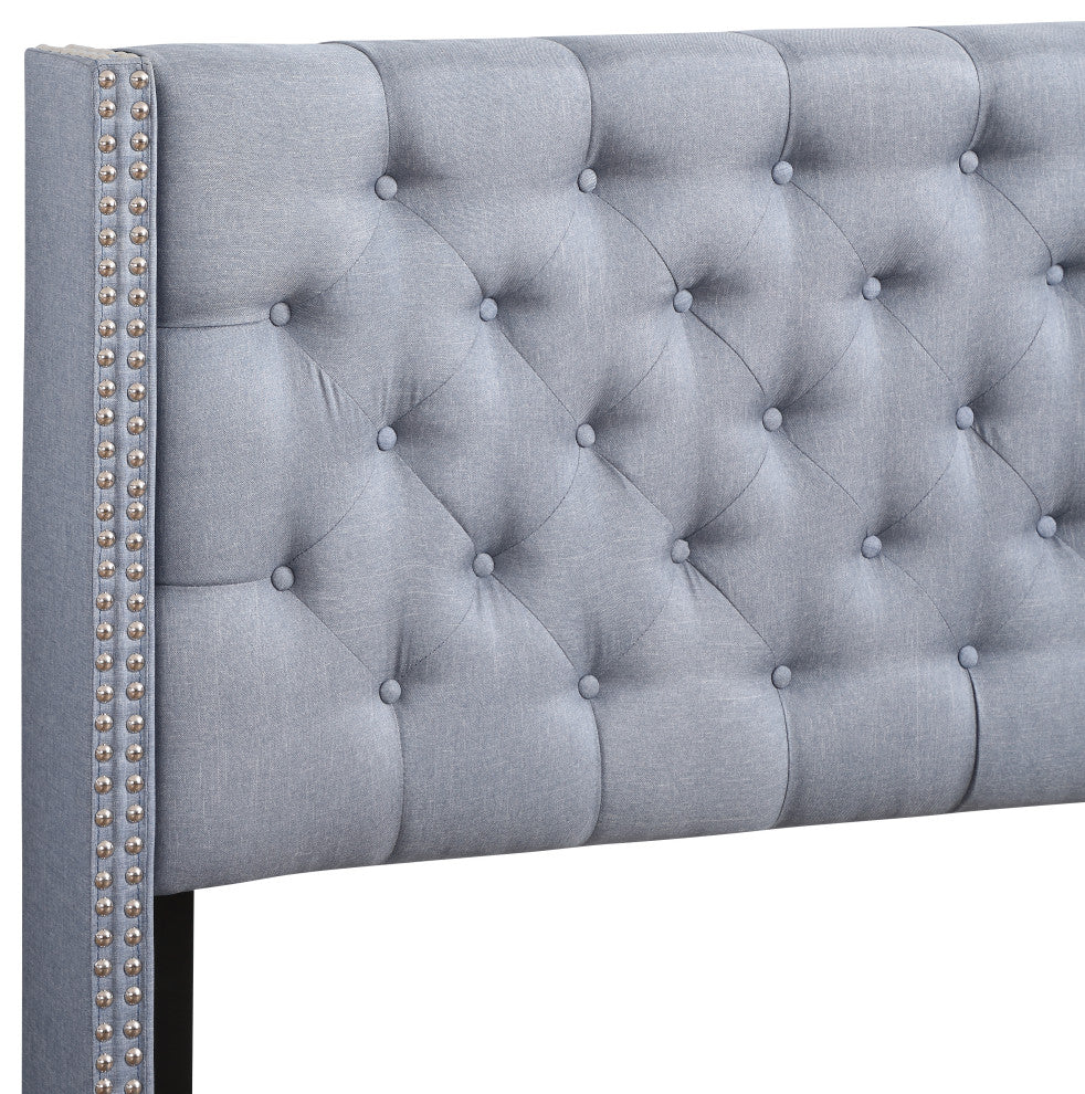 Julie King Bed, Blue