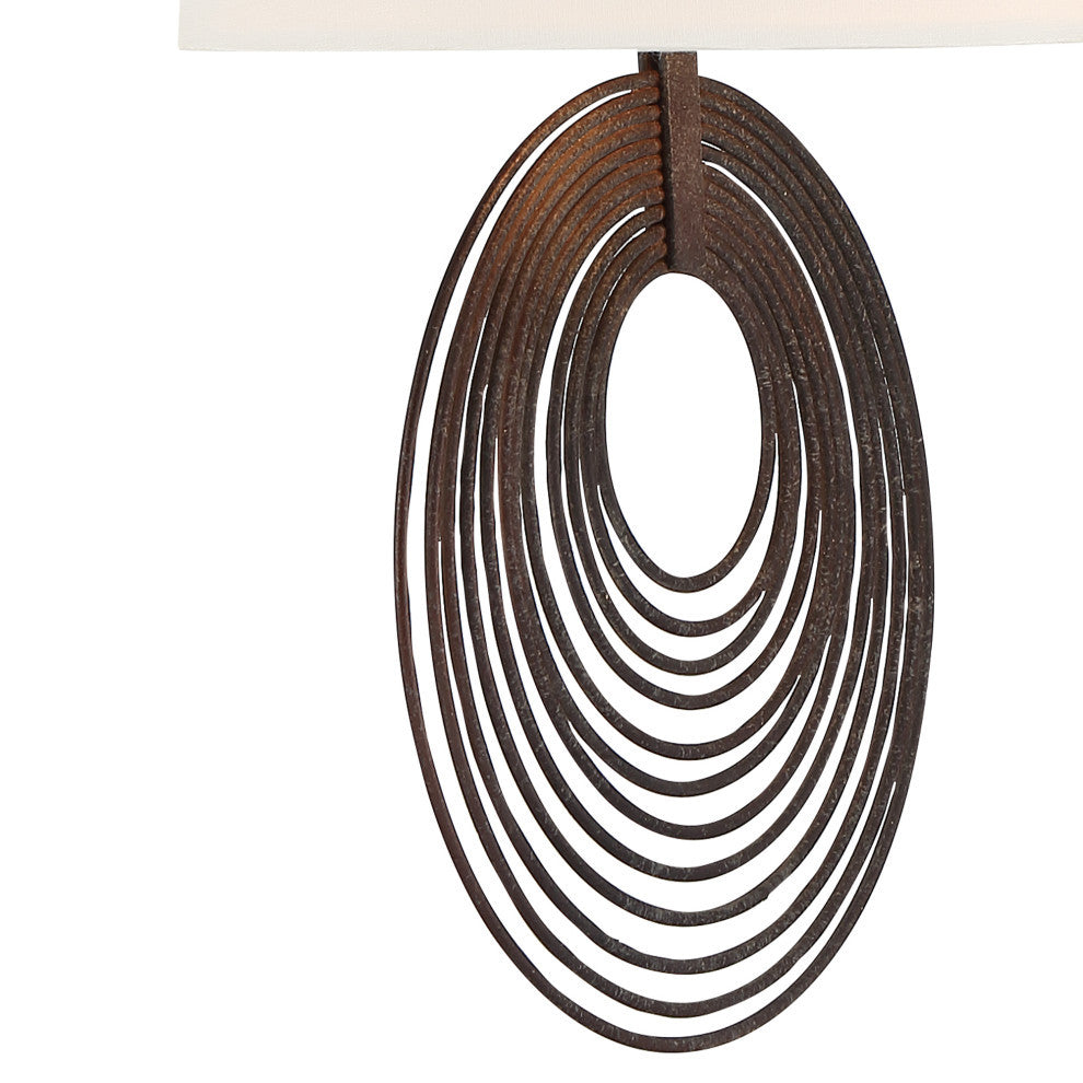Crystorama DOR-B7702-FB, 2-Light Wall Mount, Forged Bronze