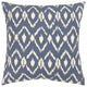 Blue Natural Ikat Down Filled Throw Pillow