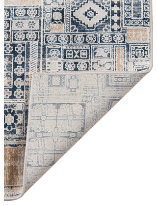 Haleena Inca Navy/Gold Polyester Blend Area Rug, 2'x3'