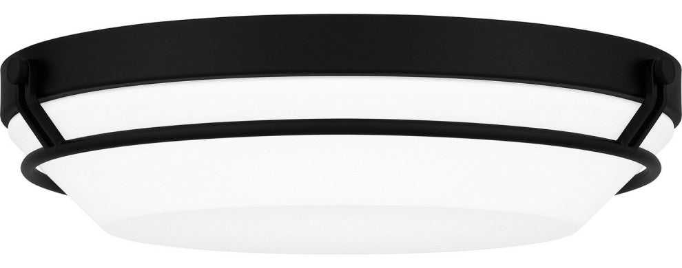 Dunbar LED Flush Mount, Matte Black