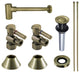 Plumbing Sink Trim Kit, Bottle Trap and Drain, Antique Brass