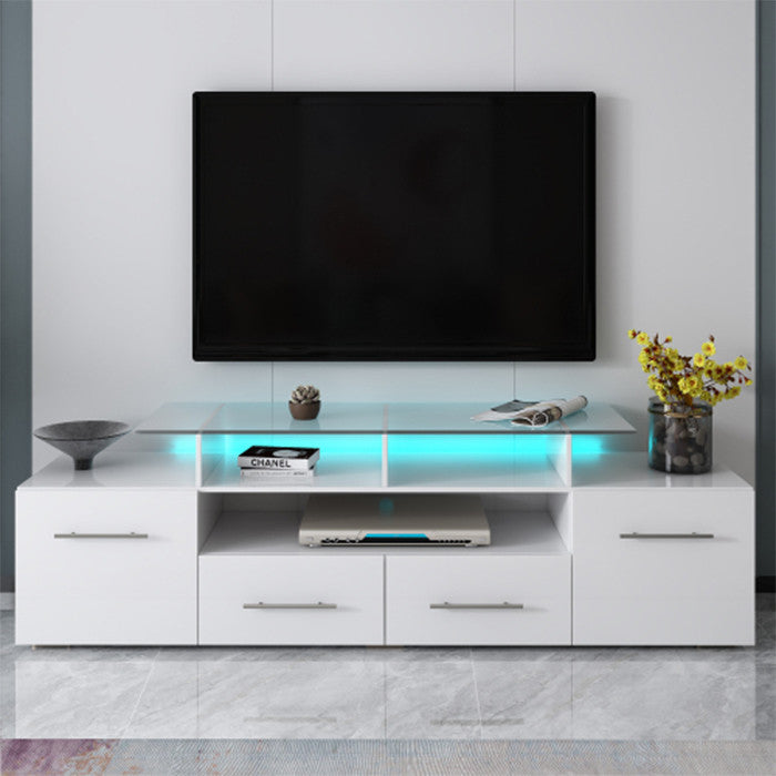 Universal Entertainment Center white modern TV benches
