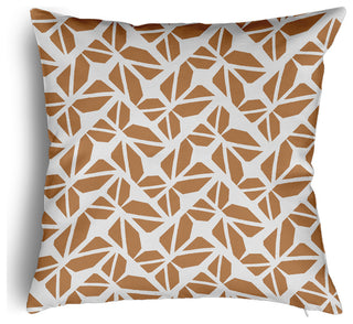 Kaleidoscope Graffiti Accent Pillow With Removable Insert, Caramel, 20"x20"
