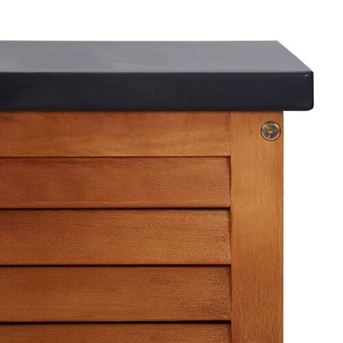 vidaXL Patio Storage Box Entryway Outdoor Storage Chest Solid Wood Eucalyptus