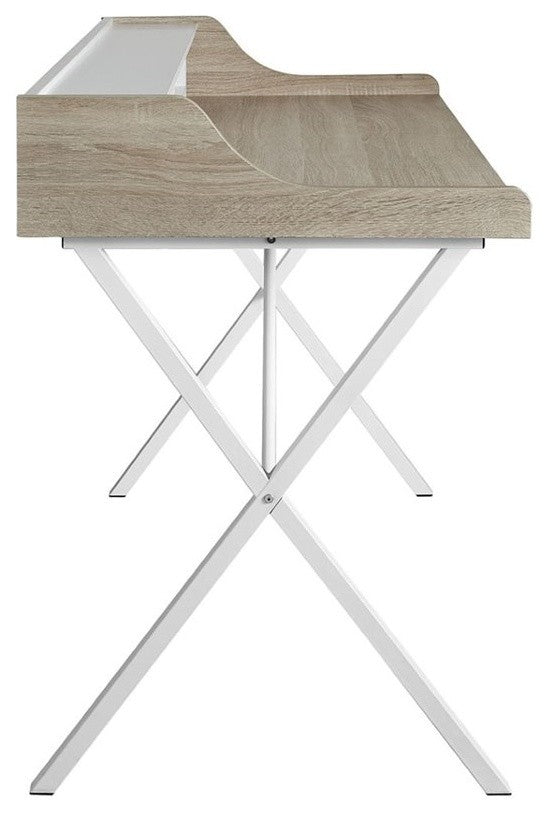 Bin Office Desk, Oak