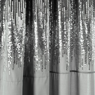 Shimmer Sequins Window Panel Set, Dark Gray/Black, 84"x42"