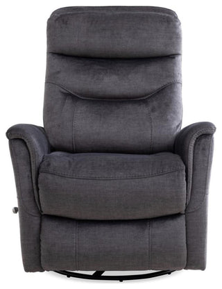 Home Square 34.5" Fabric Swivel Glider Recliner in Capri Charcoal - Set of 2