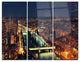 "Paris City Night Skyline" Photo Metal Wall Art, 3 Panels, 36"x28"