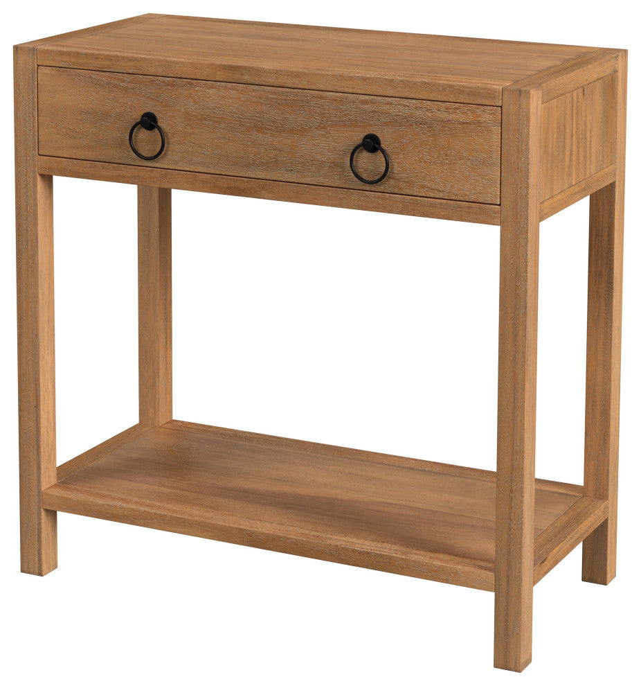 Lark Wood 1-Drawer Nightstand, Natural