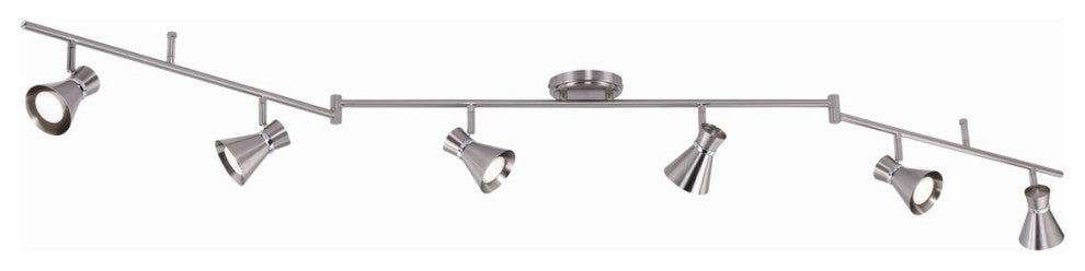 Alto 6-Light Directional Light, Brushed Nickel With Chrome