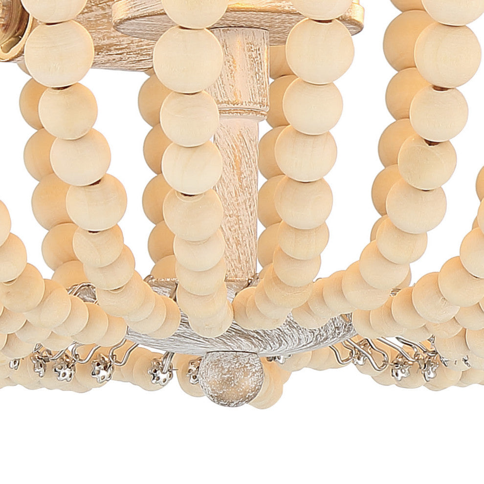 3 Light 12.6'' Unique/Statement Bowl Flush Mount, White/Gold