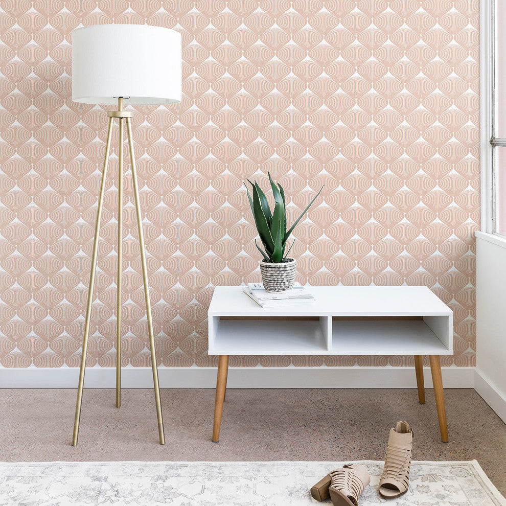 Deny Designs Caroline Okun Pale Pink Spring Bulbs Wallpaper, Pink, 2'x4'