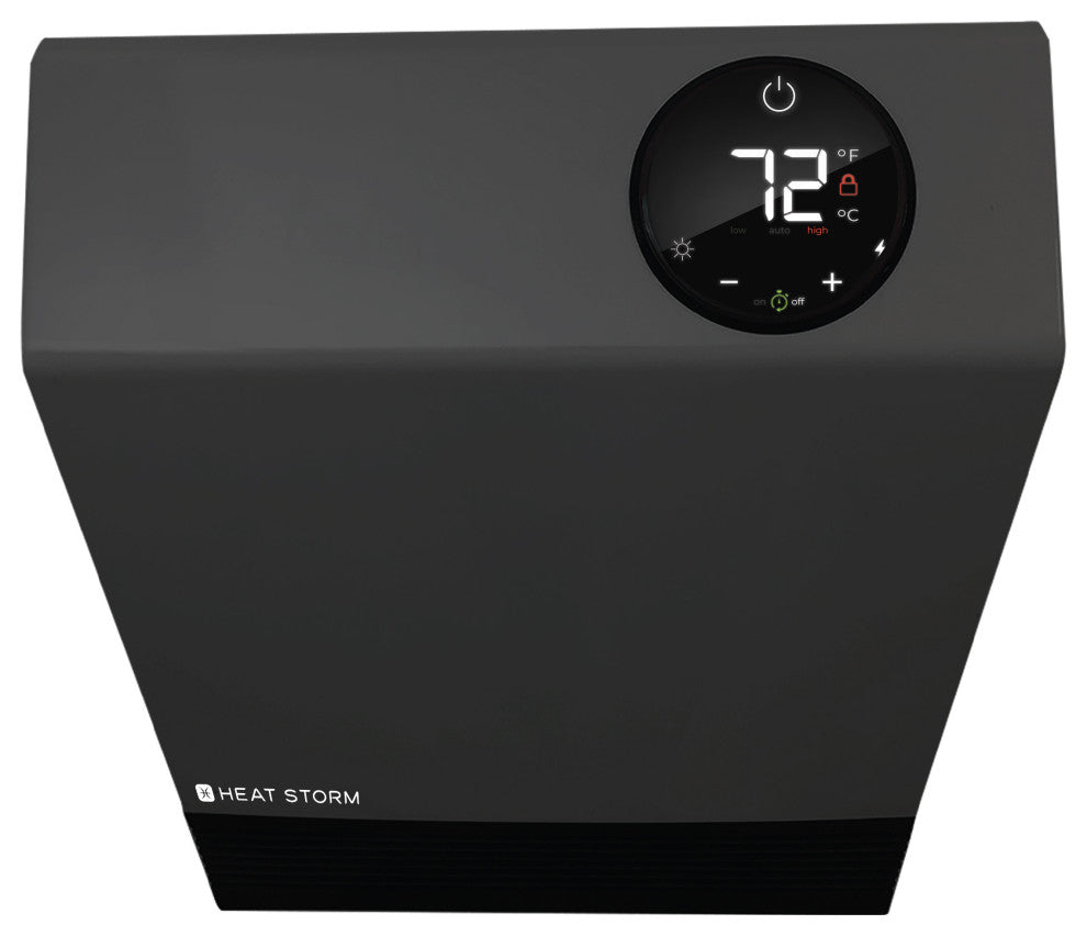 Heat Storm 1000 Watt Infrared Wall Mount Electric Heater, Gray