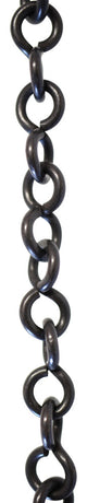 RCH Hardware Brass Loop Chandelier Chain, 2 Sizes, 3', Oil Bronzed Black, U15