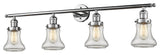 Bellmont 4-Light Bath Fixture, Clear Glass, Polished Chrome