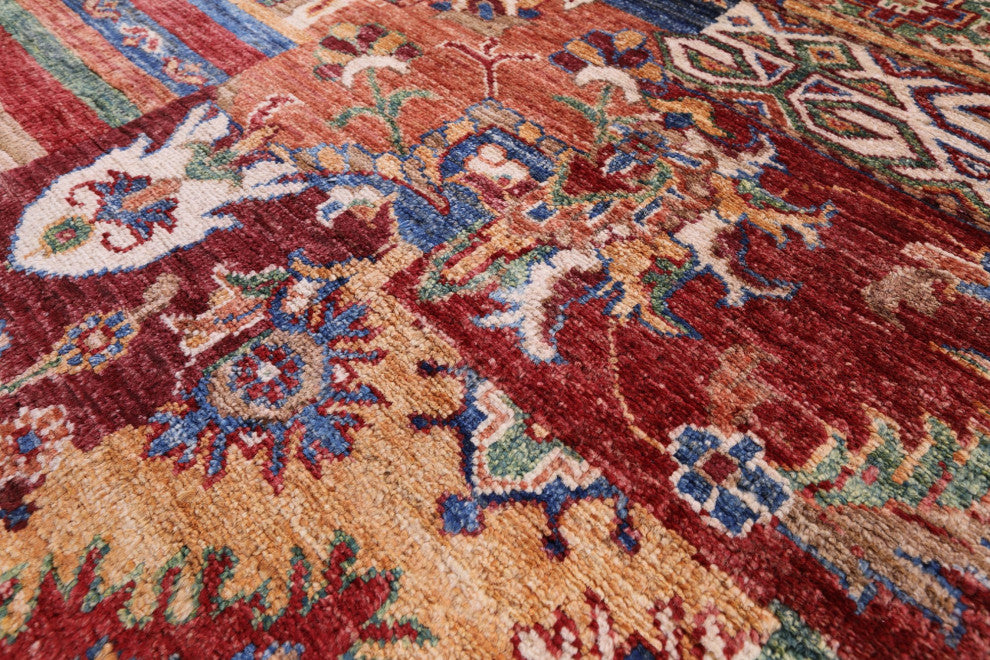 Runner Super Kazak Handmade Wool Rug 2' 10" X 8' 4" Q10184