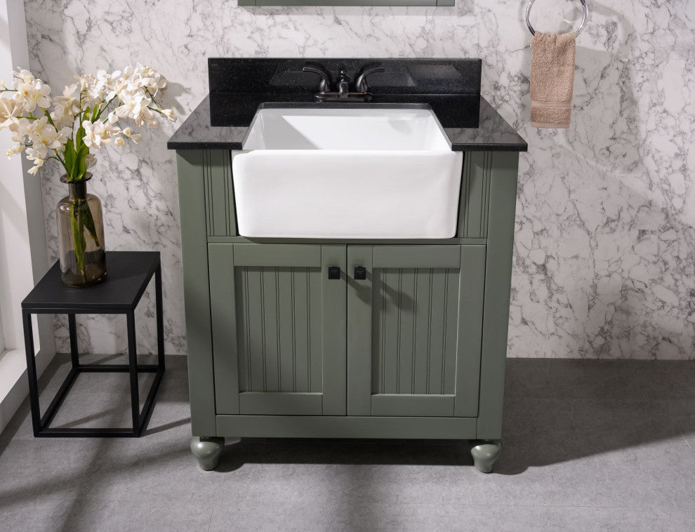30" Pewter Greensink Vanity Without Faucet