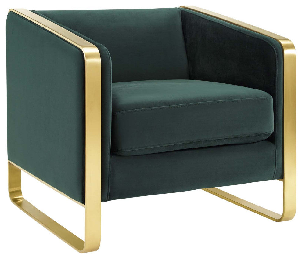 Visualize Accent Club Lounge Performance Velvet Armchair by Modway