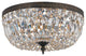 Crystorama 716EBCLMWP Three Light Ceiling Mount Ceiling Mount Bronze