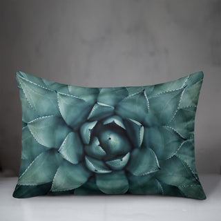 Teal Succulent 14x20 Indoor/Outdoor Pillow