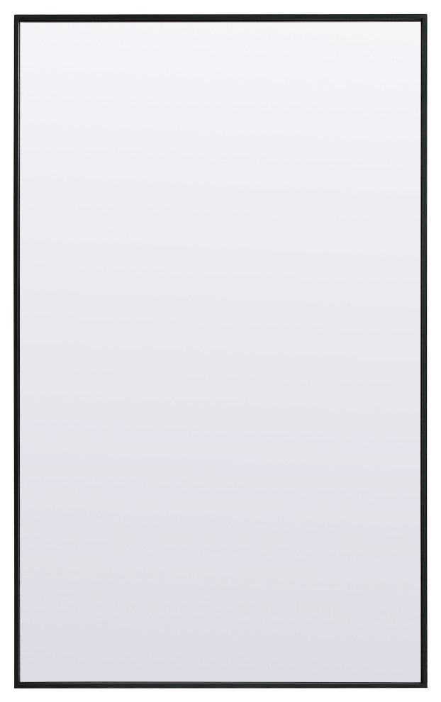 Metal Frame Rectangle Full Length Mirror 36X60 Inch, Black