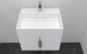 CastelloUSA Amazon 24" Wall Mounted Bathroom Vanity Set, White, White Top, Chrome Handles