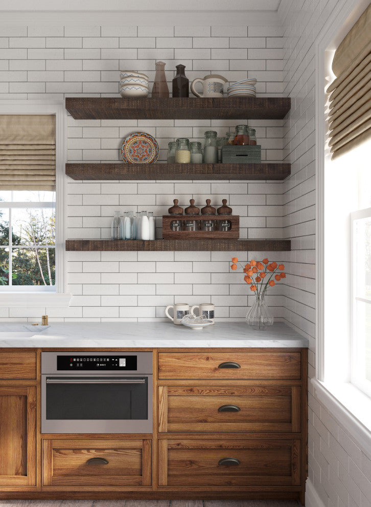 Timber Kitchen Floating Shelves , Dark Chocolate, 42"