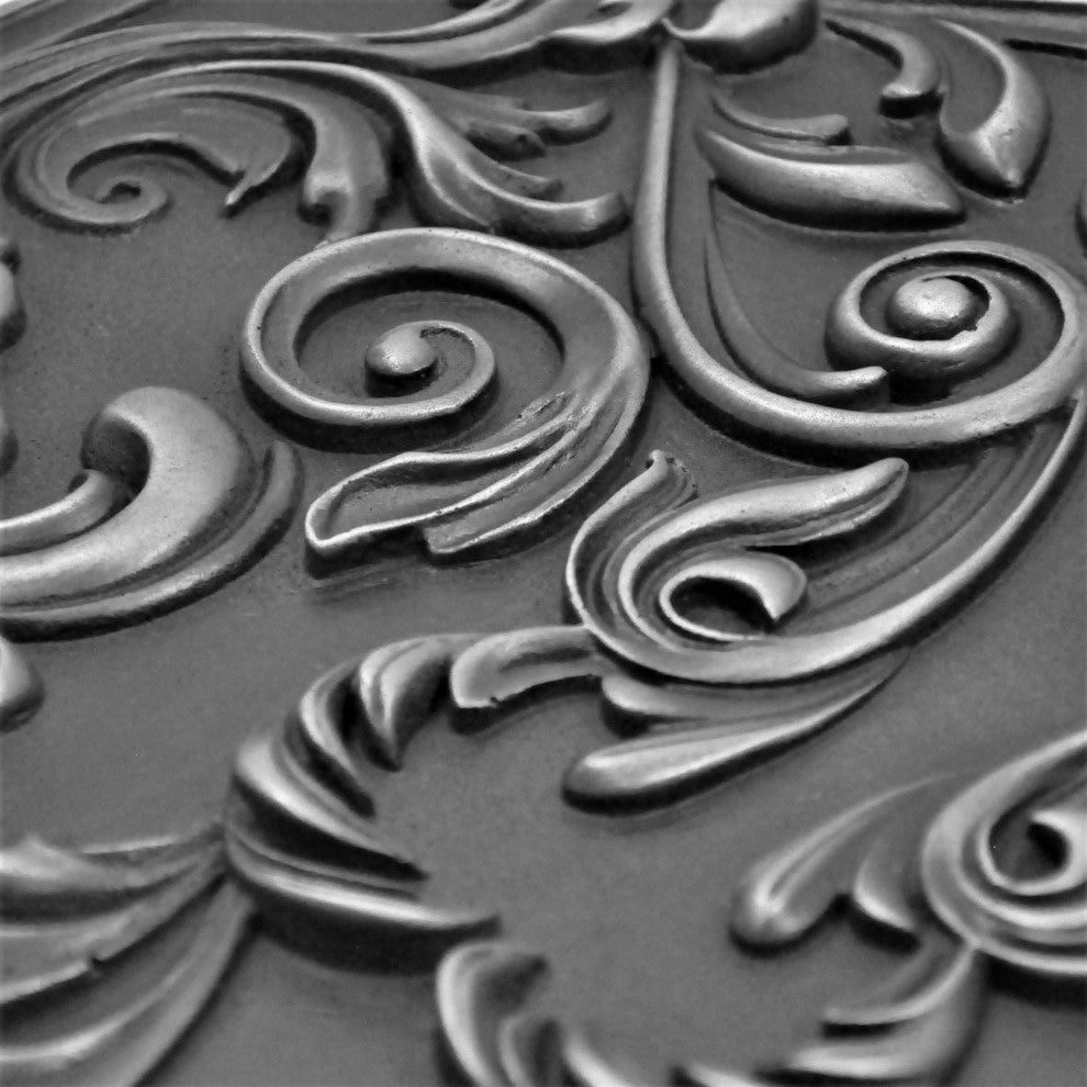 Cypress Wrought Iron Matte Finish 16" x 24" Hand Made Metal Mural Tile