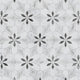 Classico Bardiglio Hex Dahlia Porcelain Floor and Wall Tile Sample, White
