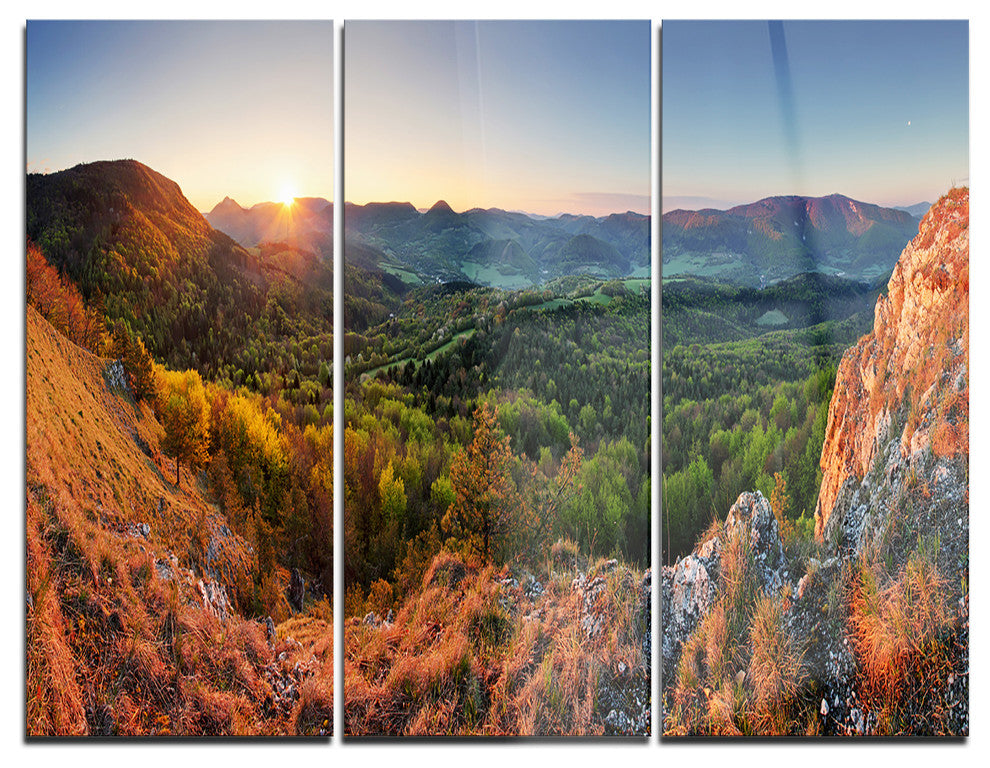 "Spring Forest Slovakia" Photo Metal Wall Art, 3 Panels, 36"x28"