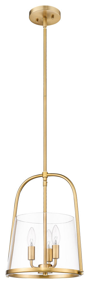 Z-LITE 3-Light Pendant, Modern Gold