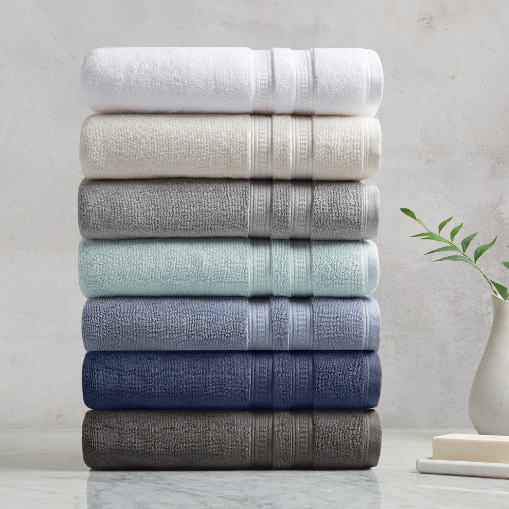 Beautyrest 750g Premium Antimicrobial 6-Piece Towel Sets, Light Gray