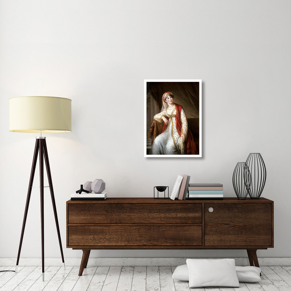 "Portrait of The Opera Singer Grassini" Paper Art, 24"x32"
